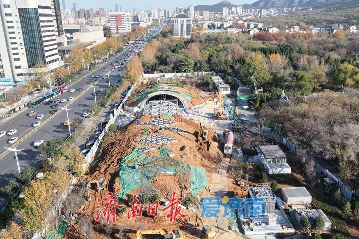 项目强省会｜拱形结构“挑起”绿意盎然，济南轨交4号线“最浅车站”打造诗意泉城新风景