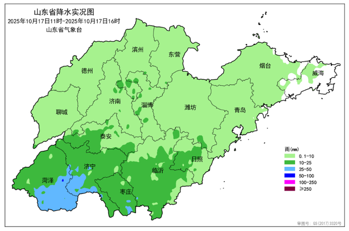 雨后山东气温持续走低，全省最低气温仅5℃