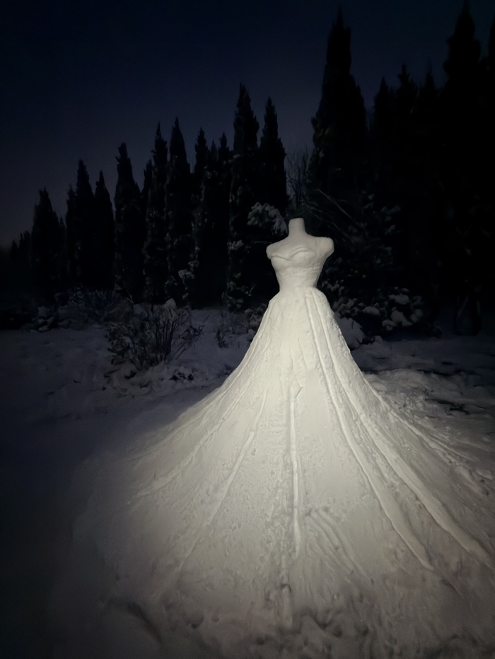 济南冬雪中，5名大一学生6小时打造浪漫“雪婚纱”