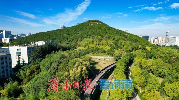 层林染秋韵 济南茂岭山公园秋日风光如画