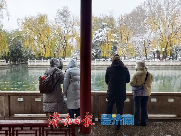 一年四季 泉在济南丨济南珍珠泉银装素裹更显灵动