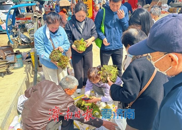 坐地铁“赶”滩头大集！香椿芽抢“鲜”上市 济南市民争相“打包春天”