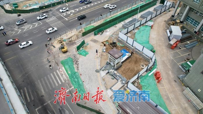 项目强省会｜济南轨道交通6号线经一纬六站部分围挡拆除 项目建设有序推进