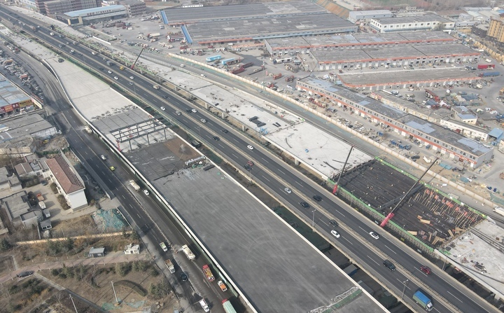 济南零点立交桥匝道完成75%，预计4月份完成济广高速交通保通
