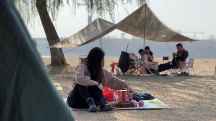 济南“赏樱经济”火热，“赏樱+露营”成不少人清明假期首选