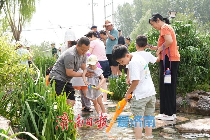 今日入伏，市民泉畔消暑纳凉