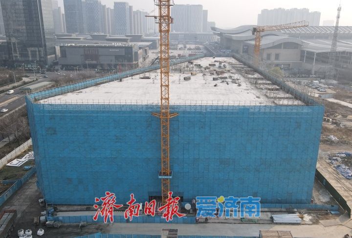项目强省会｜济南西站北侧新增停车楼项目主体封顶