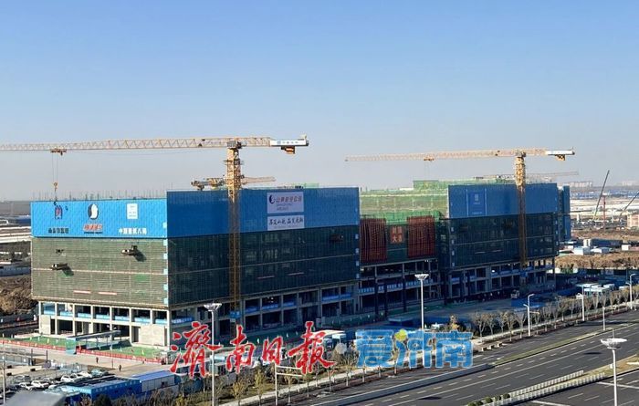 项目强省会｜山航济南新基地（一期）1号综合办公楼主体结构封顶