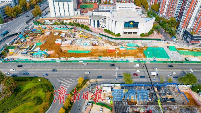 项目强省会｜八一立交桥站进入最后冲刺阶段，济南地铁4号线“最深”车站攻坚告捷