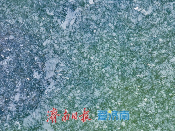 冰凝绘盛景 华山湖冬日冰封如入水墨长卷