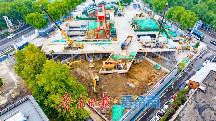 项目强省会｜计划2026年底竣工，济南地铁6号线大明湖东站稳步推进