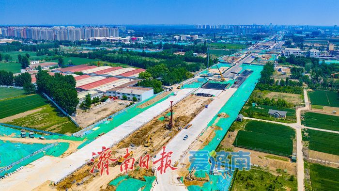 济南黄河大道二期：串联跨黄通道 织密起步区“三横七纵”路网