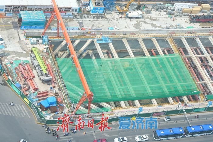 项目强省会｜济南轨道交通7号线洪楼广场站建设持续推进