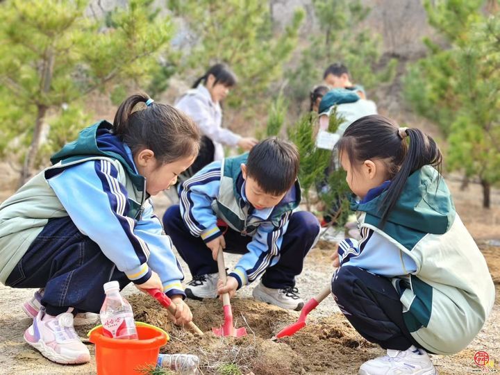 “‘植’一抹新绿  寄一份希望”里辛中心幼儿园走近棋山植树节实践活动