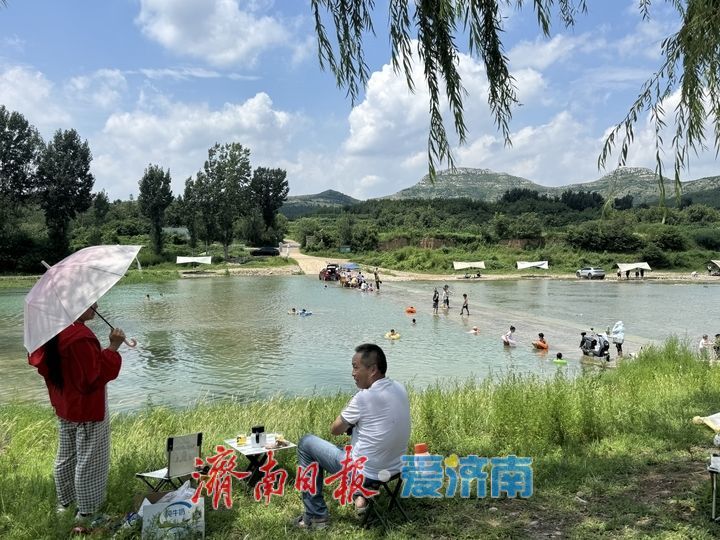 一年四季 泉在济南丨玉符河丰水期景色宜人 市民临水乐享夏日时光
