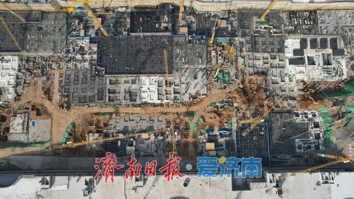 济南西客站片区中轴线地块B-4项目建设有序推进