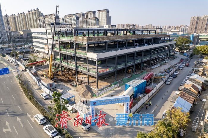 历城区优信整备中心项目建设加速推进，将与凤凰路停车场互联