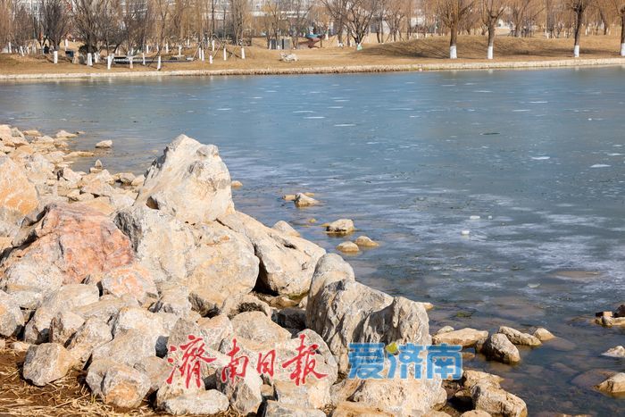 冰锁湖面藏清韵 彩虹湖闲享冬日时光