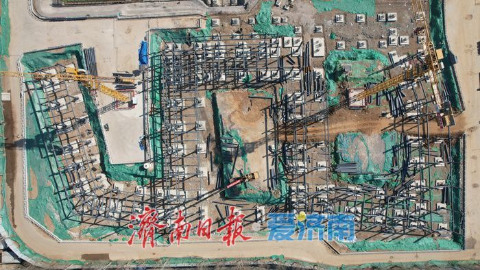 济南工业南路北小学项目钢结构施工稳步推进