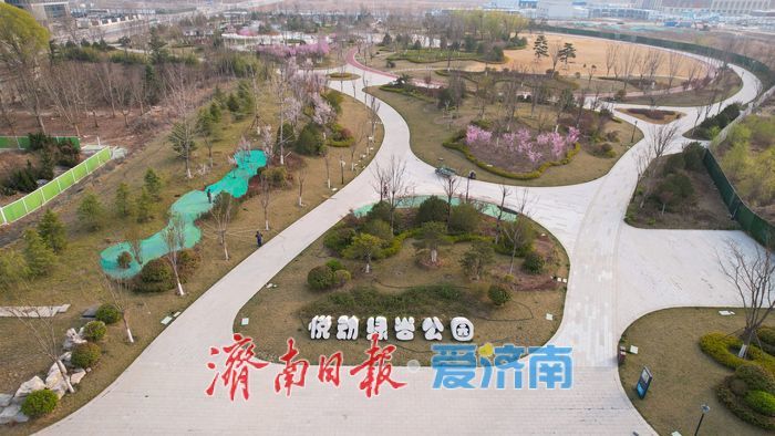 一年四季 泉在济南丨西部国际医学中心片区这座公园春日 “颜值” 拉满