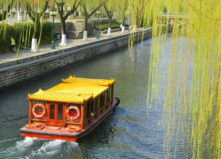 气温攀高 “泉城大客厅”满园春色关不住