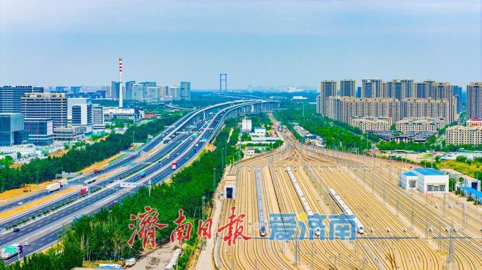 镜头定格济南交通新图景 京台高速焕新与跨黄枢纽、高铁动脉交相辉映