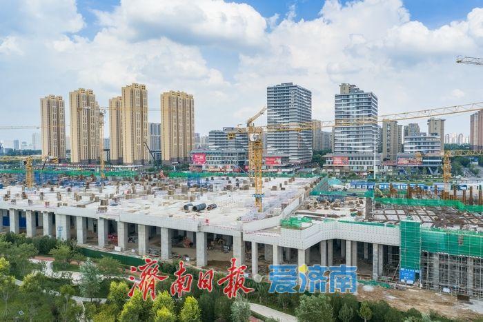 项目强省会｜主体建设加速成型，济南轨道交通7号线西周家庄停车场轮廓清晰可见