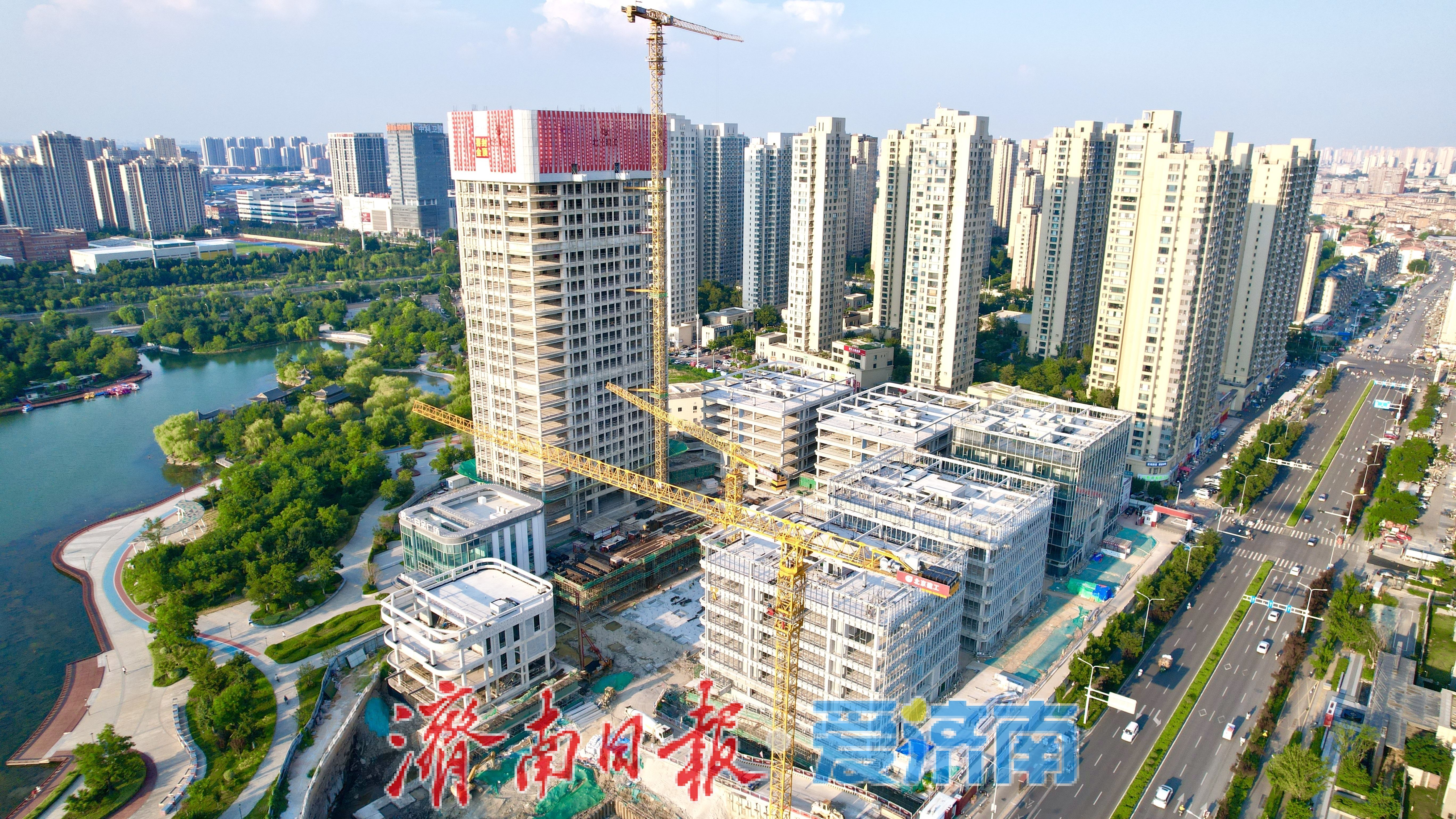 济南天桥区白金广场项目稳步推进 北城商务新地标雏形初现