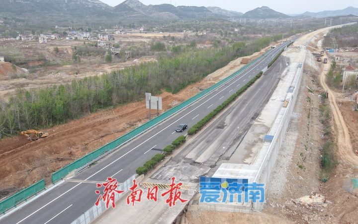 车道4改8，济南绕城高速港沟立交至殷家林枢纽段改扩建工程有序推进