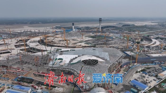 济南机场二期改扩建工程迎来新进展 T2航站楼混凝土主体结构完工