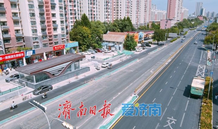 围挡撤场还路于行，济南轨交6号线西段沿线道路逐步恢复正常通行