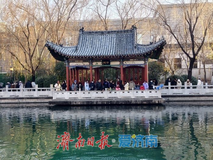 济南珍珠泉碧水锦鲤醉游人