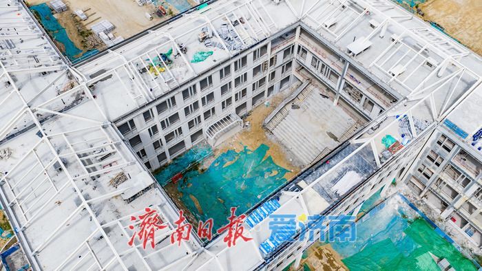 山东省实验中学鹊华校区中小学项目进入装修施工阶段