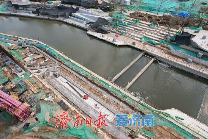 项目强省会｜济南都市圈首家京东MALL进入基坑土方施工，全福河景观提升工程雏形初现