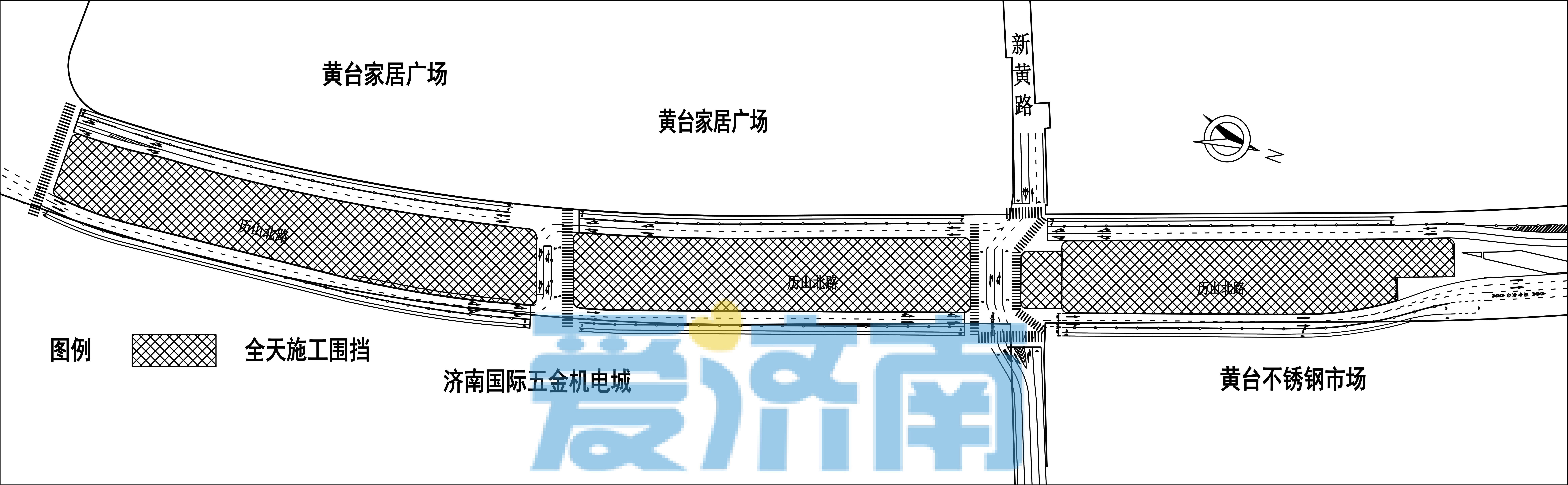 济南轨道交通7号线一期工程翻译学院站即将围挡施工 怎么绕行看这里