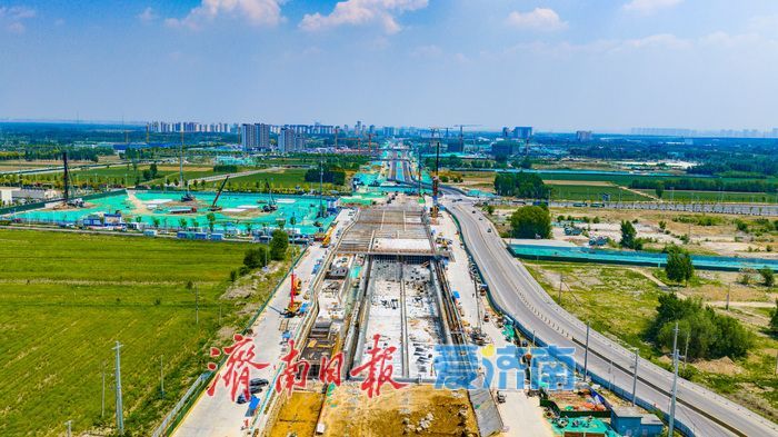 济南黄河大道二期：串联跨黄通道 织密起步区“三横七纵”路网