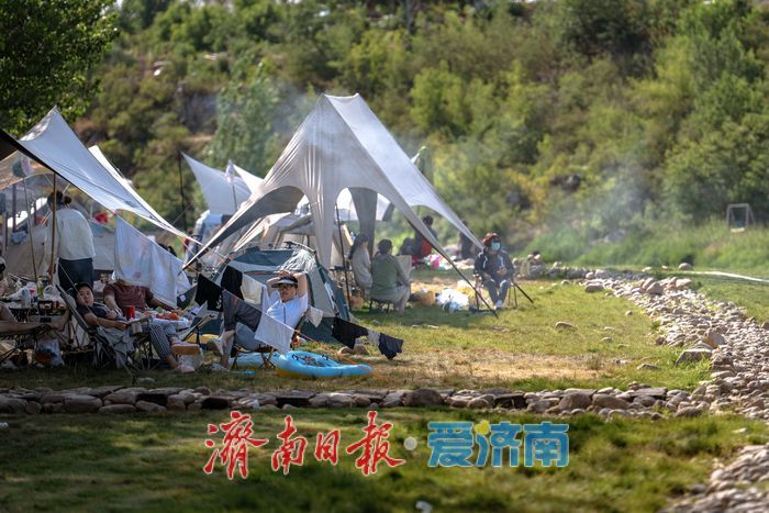 一年四季 泉在济南丨玉符河变身“生态乐园” ，戏水露营热了乡村经济