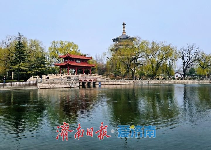 泉涌新绿满园春 百脉泉公园绘就春日盛景