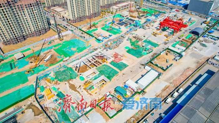 加速推进！济南地铁9号线一期黄河南岸站建设如火如荼