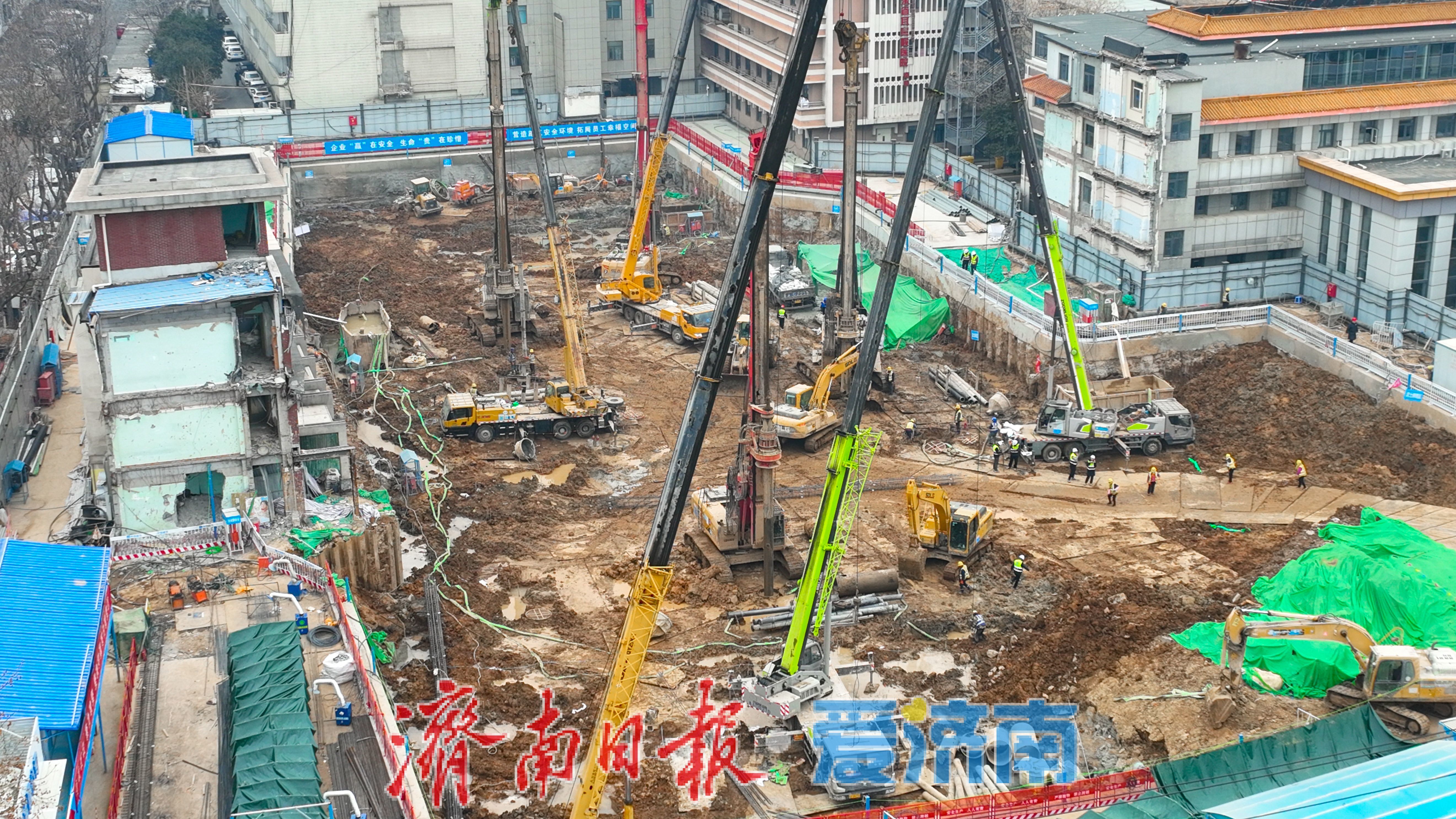 塔吊林立，桩基深入！山东省第二人民医院新楼建设进展顺利