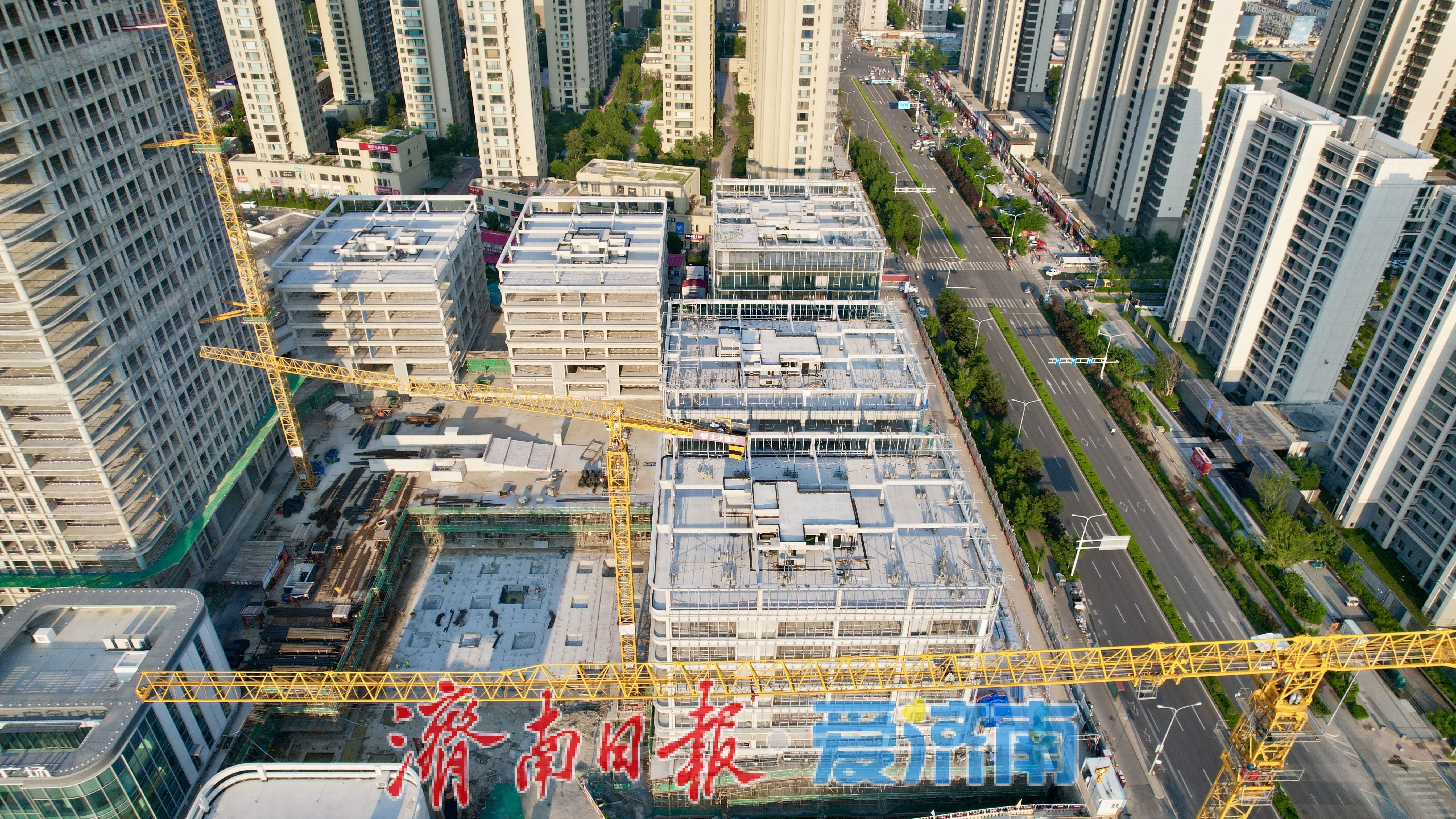 济南天桥区白金广场项目稳步推进 北城商务新地标雏形初现