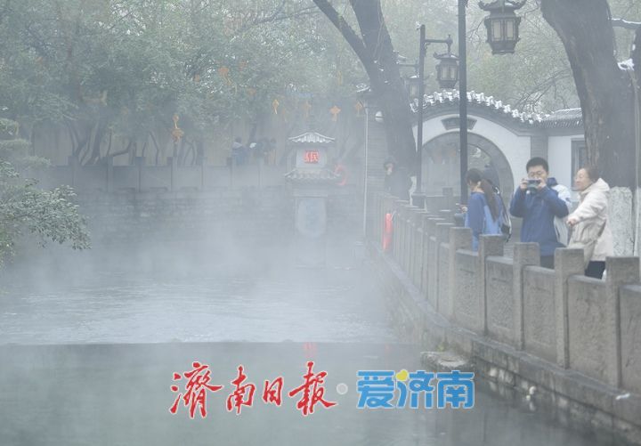 一年四季 泉在济南｜雪润趵突绘仙境，水位创近十年历史同期最高