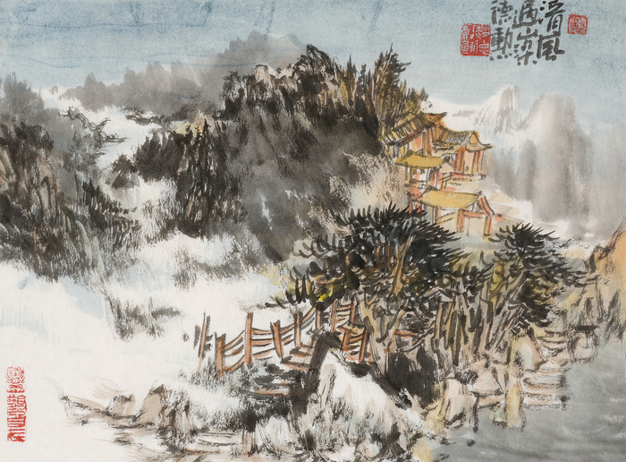 赵德勋山水小品｜传统法度融现代意蕴 笔简意浓写纸短情长