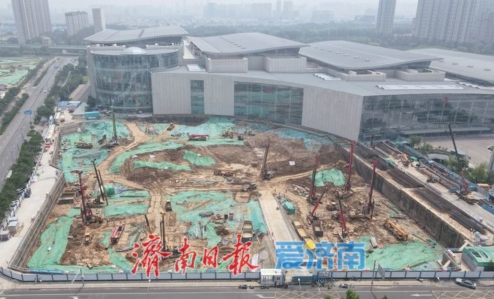 项目强省会｜山东国际会展中心（配套部分）项目有序推进地基基础施工