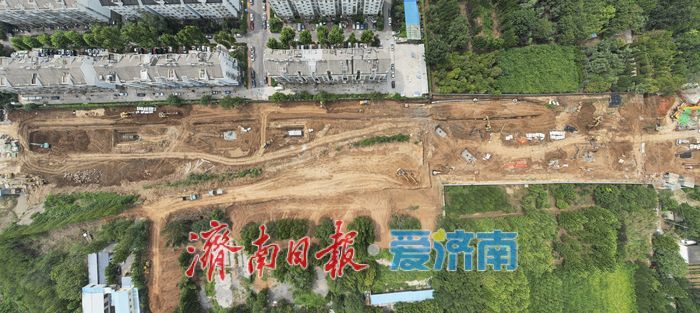 项目强省会｜打通“断头路”！黄台南路（奥体中路-国有苗圃东墙）道路建设工程计划10月底完工