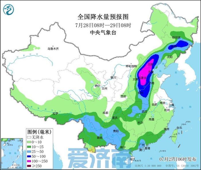 今夜济南中雨、局地暴雨，未来三天中到大雨“天天见”