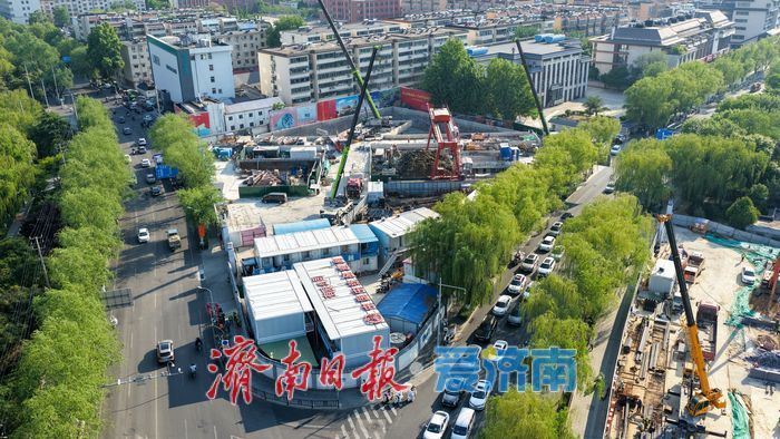 攻坚泉城腹地！济南轨道交通6号线老东门站建设稳步推进