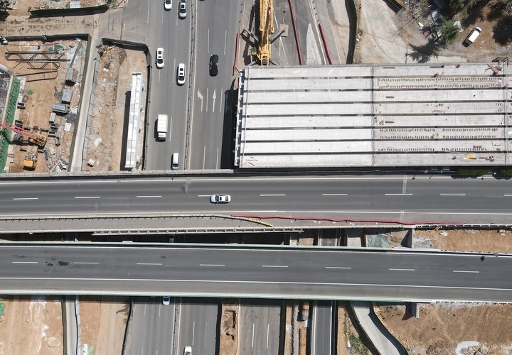 济南绕城高速小许家至港沟段改扩建部分开始上跨经十路