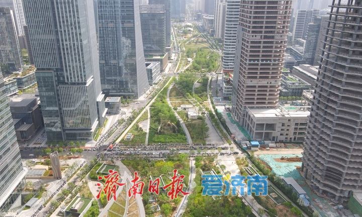 济南CBD绸带公园，生态与城市的完美融合