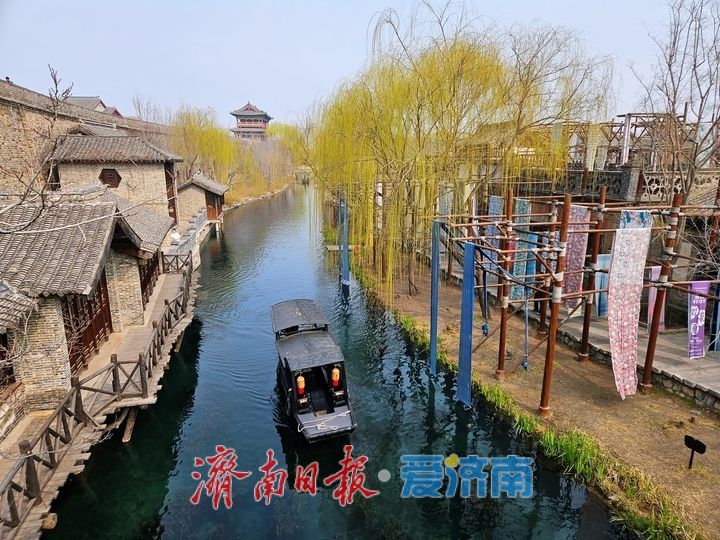 一年四季 泉在济南丨舟行碧波上 人在画中游 明水古城春日泛舟引客来